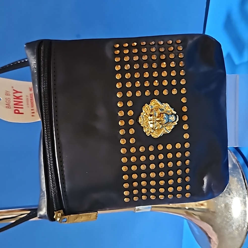 Bags by pinky Pinky bag navy lion with studs